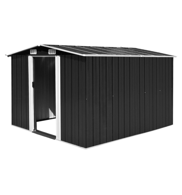 Abri de jardin 257x298x178 cm Métal Anthracite | Mobilier & Déco