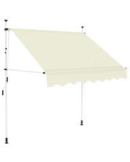 Auvent manuel rétractable 150 cm Crème | Mobilier & Déco