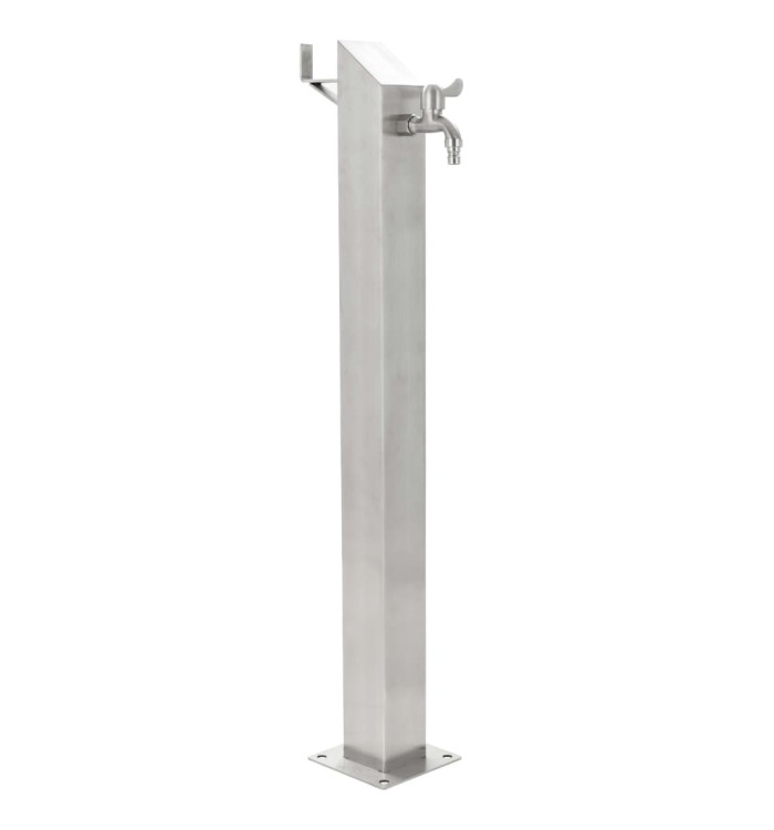 Colonne à eau de jardin carrée Acier inoxydable 95 cm | Mobilier & Déco