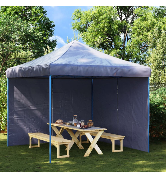 Paroi de tente de réception 2pcs avec fermeture éclair PE Bleu | Mobilier & Déco