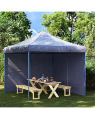 Paroi de tente de réception 2pcs avec fermeture éclair PE Bleu | Mobilier & Déco