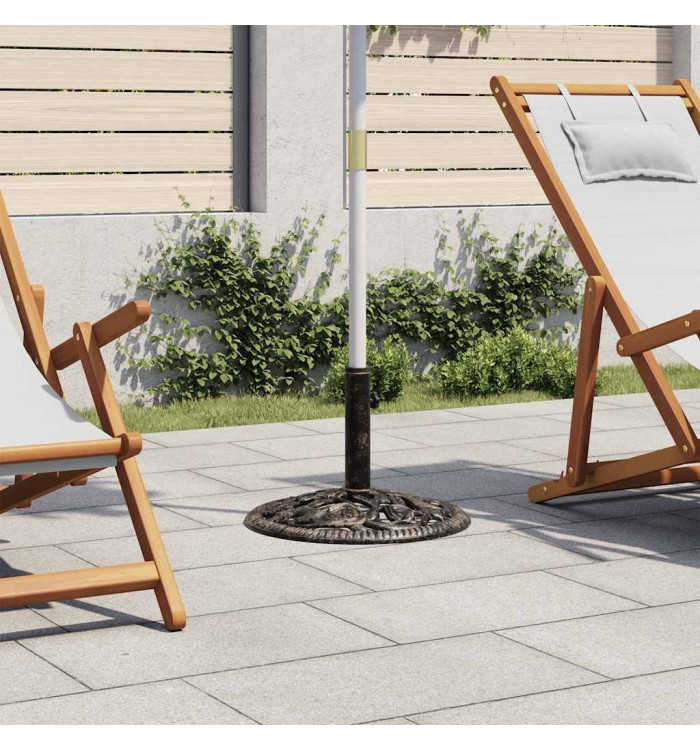 Socle de parasol Bronze 12 kg 48 cm Fonte | Mobilier & Déco