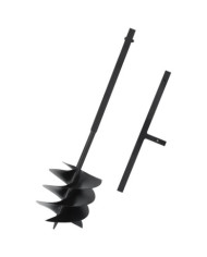 Tarière de sol avec manche 250 mm Acier Noir | Mobilier & Déco