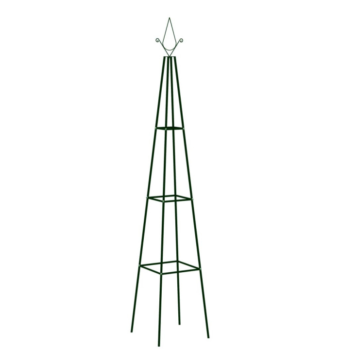 Supports plantes grimpantes 2 pcs Vert foncé 35x35x195 cm Fer | Mobilier & Déco