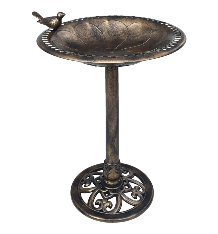 Baignoire de jardin pour oiseaux Bronze Plastique | Mobilier & Déco