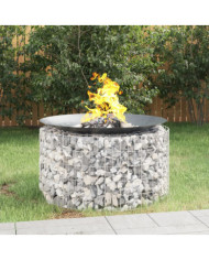Foyer en gabion Ø 100 cm fer galvanisé | Mobilier & Déco