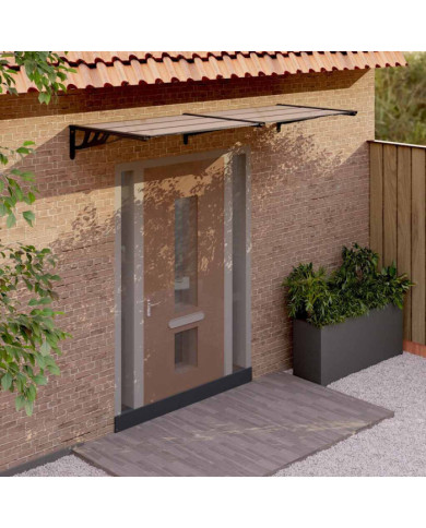 Auvent de porte Noir 239x90 cm Polycarbonate | Mobilier & Déco