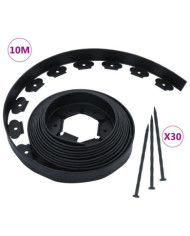 Bordure de pelouse flexible avec 30 piquets 10 m 5 cm | Mobilier & Déco