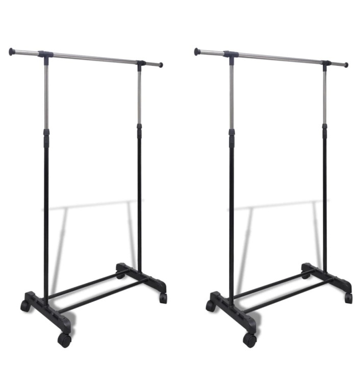 Porte-manteaux réglables 2 pcs 1 rail d'accrochage | Mobilier & Déco
