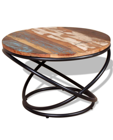 Table basse Bois de récupération massif 60x60x40 cm | Mobilier & Déco
