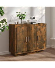 Buffet Chêne fumé 92x35x75 cm Bois d'ingénierie | Mobilier & Déco