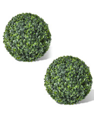 Boule de buis artificielle 2 pcs 35 cm | Mobilier & Déco