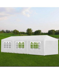 Tente de réception 3x9 m Blanc | Mobilier & Déco