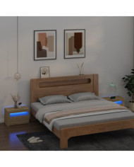 Tables de chevet 2 pcs avec LED Chêne Sonoma 60x35x40 cm | Mobilier & Déco