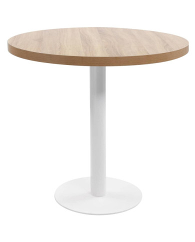 Table de bistro marron clair 80 cm MDF | Mobilier & Déco