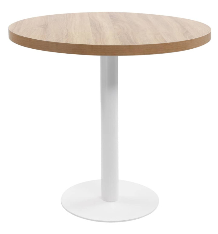 Table de bistro marron clair 80 cm MDF | Mobilier & Déco