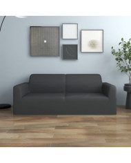 Housse extensible canapé 2places Anthracite Jersey de polyester | Mobilier & Déco