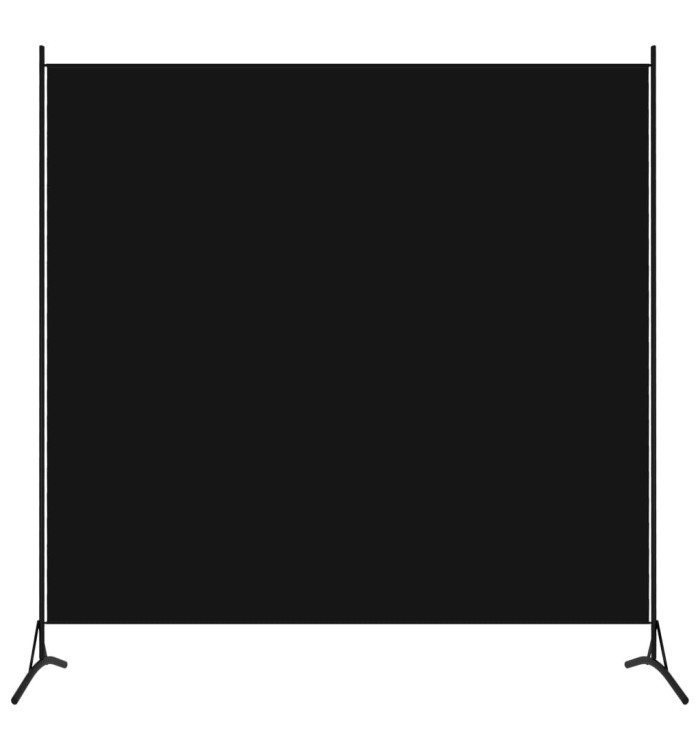 Cloison de séparation noir 175x180 cm tissu | Mobilier & Déco