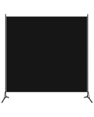 Cloison de séparation noir 175x180 cm tissu | Mobilier & Déco