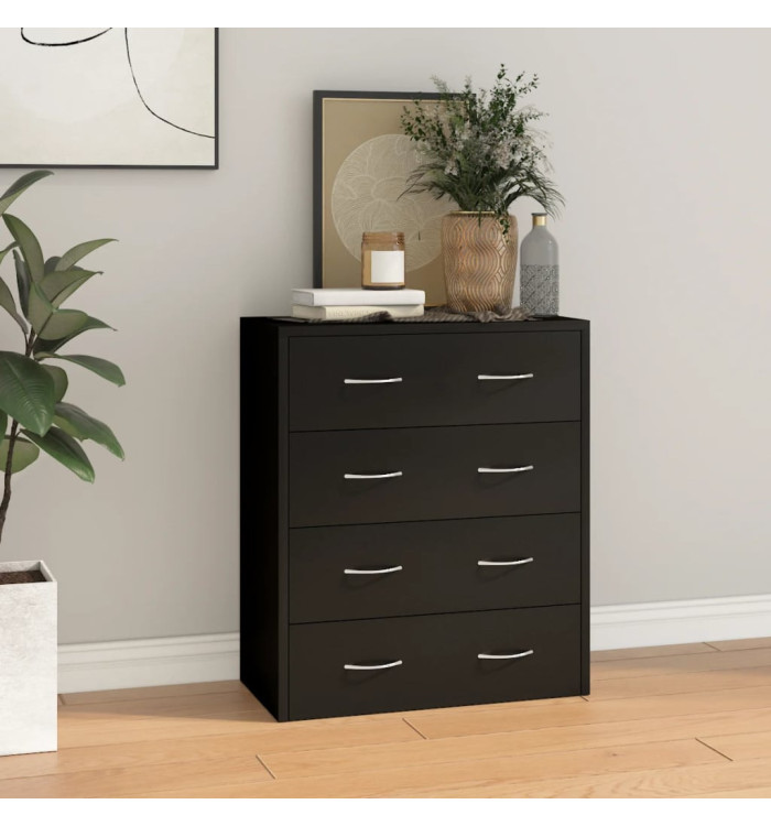 Buffet avec 4 tiroirs 60x30,5x71 cm Noir | Mobilier & Déco