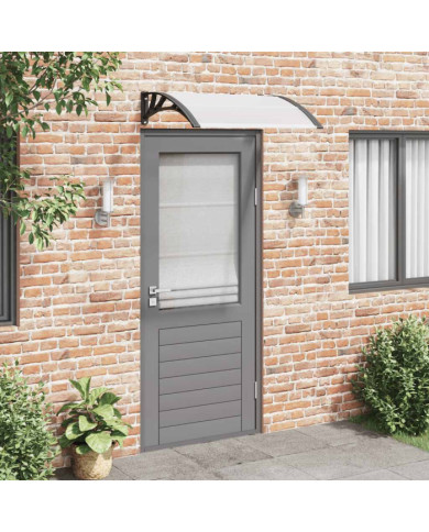 Auvent de porte Noir et transparent 100x75 cm Polycarbonate | Mobilier & Déco