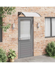Auvent de porte Noir et transparent 100x75 cm Polycarbonate | Mobilier & Déco