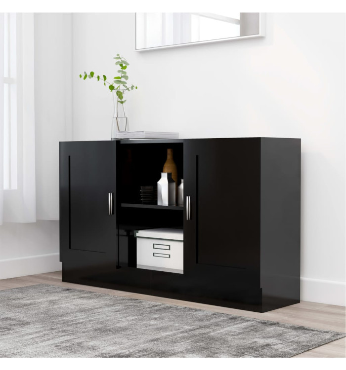 Buffet Noir 120x30,5x70 cm Bois d'ingénierie | Mobilier & Déco