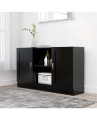 Buffet Noir 120x30,5x70 cm Bois d'ingénierie | Mobilier & Déco