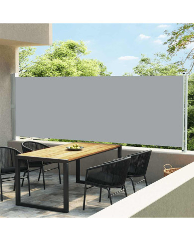 Auvent latéral rétractable de patio 600x160 cm gris | Mobilier & Déco