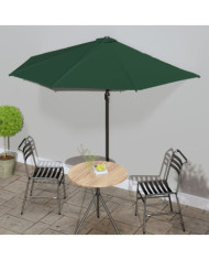 Parasol de balcon avec mât en aluminium Vert 300x155 cm Demi | Mobilier & Déco