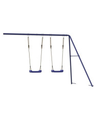 Toboggan/balançoires pour maisonnette de jeu bleu polypropylène | Mobilier & Déco
