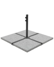 Plaque de poids carrée pour parasol Granit 25 kg Gris | Mobilier & Déco