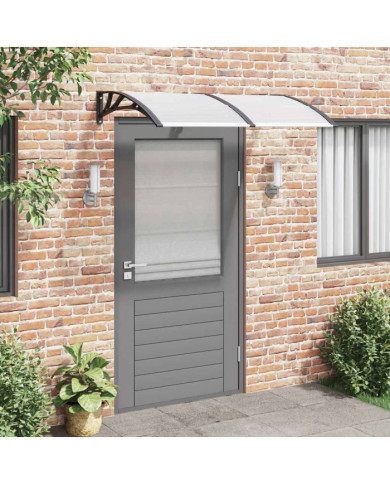 Auvent de porte Noir et transparent 150x75 cm Polycarbonate | Mobilier & Déco