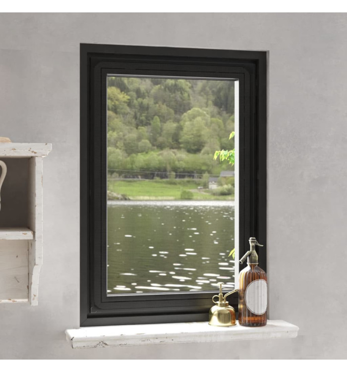 Moustiquaire magnétique pour fenêtres anthracite 80x120 cm | Mobilier & Déco