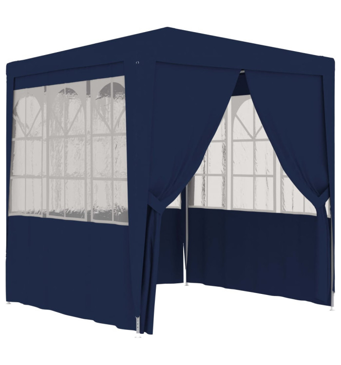 Tente de réception avec parois latérales 2,5x2,5 m Bleu 90 g/m² | Mobilier & Déco