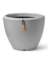 Capi Pot à plantes conique bas Arc Granite 60x48 cm Ivoire | Mobilier & Déco
