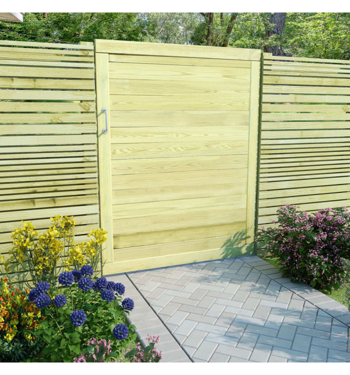 Portail de jardin Bois de pin imprégné 125x100 cm | Mobilier & Déco