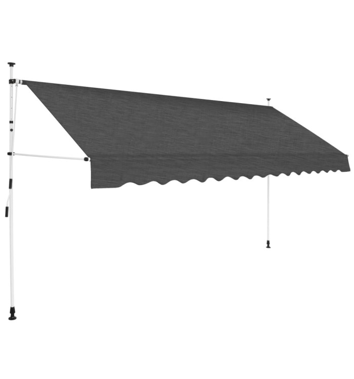 Auvent manuel rétractable 350 cm Anthracite | Mobilier & Déco