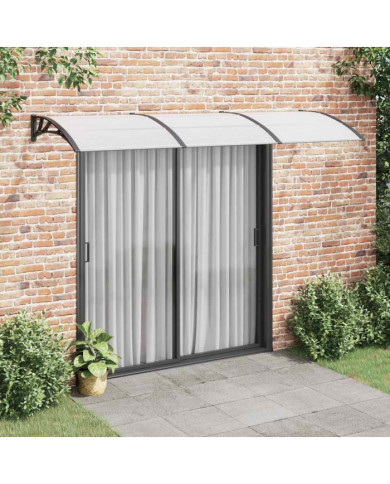 Auvent de porte Noir 300x100 cm Polycarbonate | Mobilier & Déco