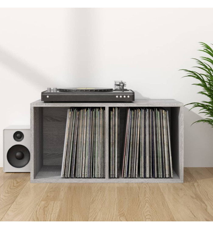 Boîte de rangement à disques vinyle Sonoma gris 71x34x36 cm | Mobilier & Déco