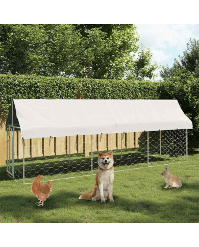Chenil extérieur avec toit 400x100x150 cm | Mobilier & Déco