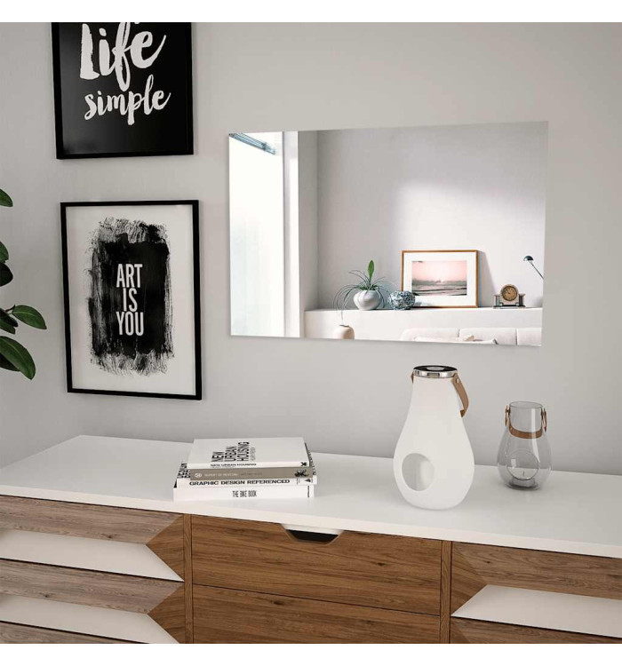 Miroir mural 60 x 40 cm Rectangulaire Verre | Mobilier & Déco