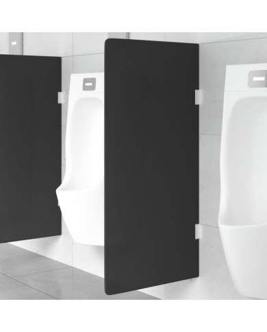 Brise-vue pour urinoir mural noir 90x40 cm verre trempé | Mobilier & Déco