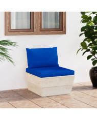 Canapé central palette de jardin avec coussins Épicéa imprégné | Mobilier & Déco