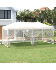 Tente de réception pliable avec parois Blanc 3x6 m | Mobilier & Déco