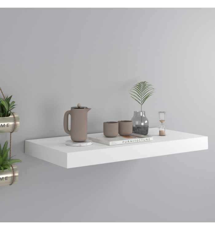 Étagère murale flottante blanc 50x23x3,8 cm MDF | Mobilier & Déco