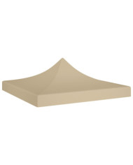 Toit de tente de réception 3x3 m Beige 270 g/m² | Mobilier & Déco