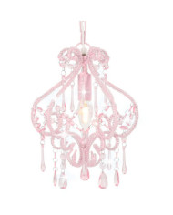 Plafonnier avec perles Rose Rond E14 | Mobilier & Déco