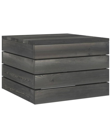 Table palette de jardin Bois de pin massif Gris foncé | Mobilier & Déco