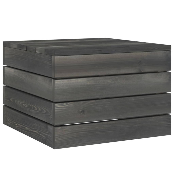 Table palette de jardin Bois de pin massif Gris foncé | Mobilier & Déco